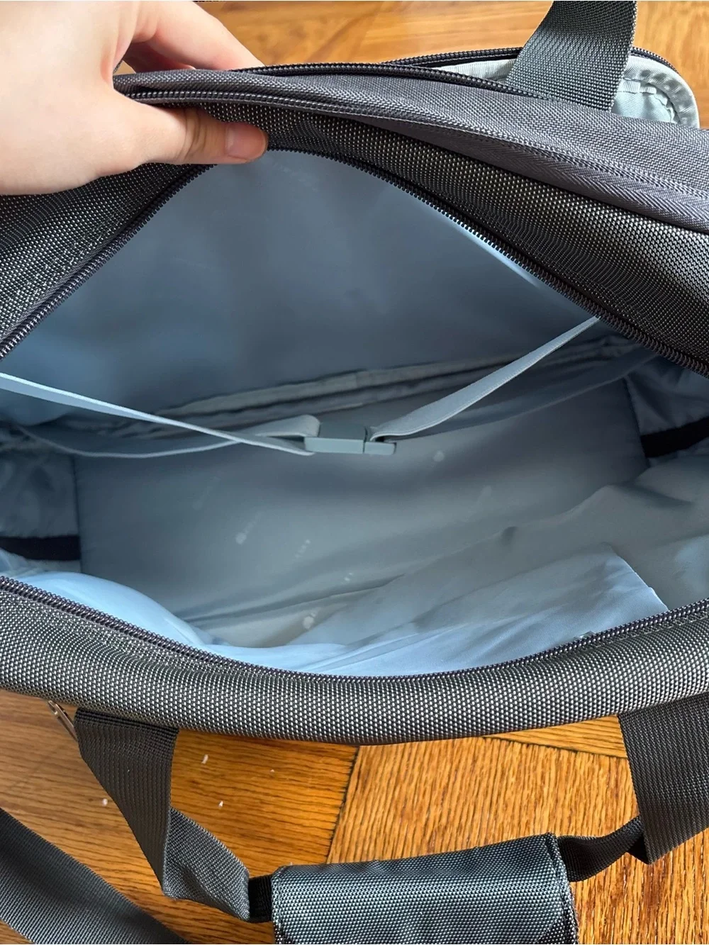 Delsey Grey Men's Laptop Briefcase - Durable Travel Bag